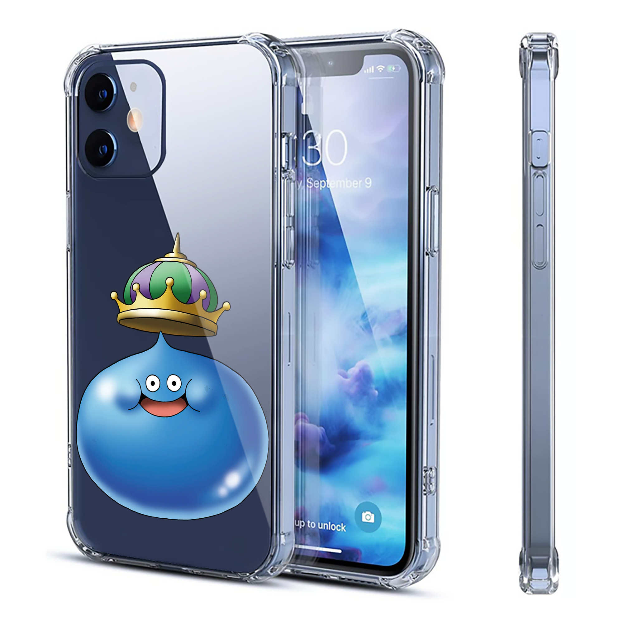 （画像用） ドラゴンクエスト Doragon Kuesuto Dragon Quest 【iPhone 12シリーズ対応】透明スマホケース（クリアソフトケース）